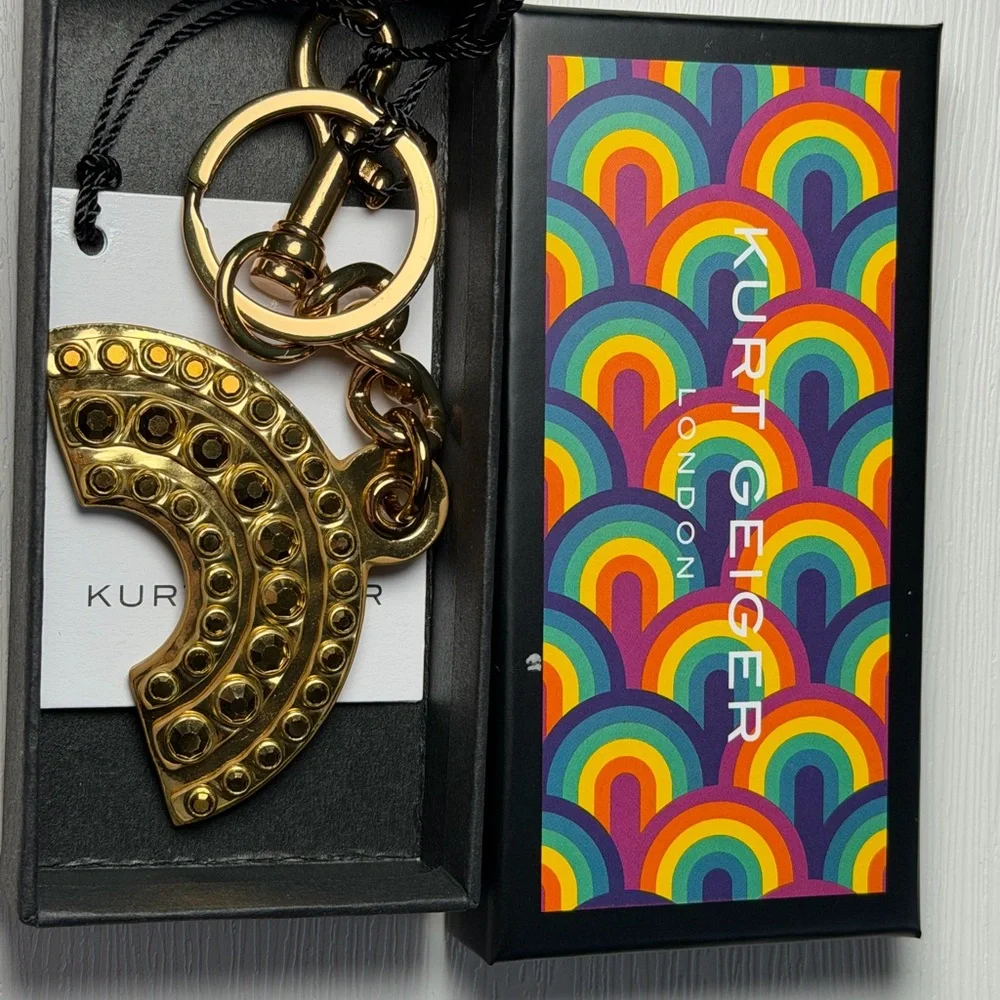 Kurt Geiger Rainbow Charm Keychain NIB